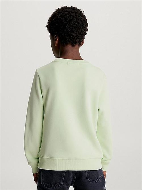 MONOGRAM MINI BADGE CREWNECK CALVIN KLEIN JEANS | IU0IU00570T/LT6